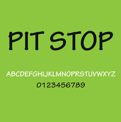 Naklejka premium Pit stop wordmark logo icon vector
