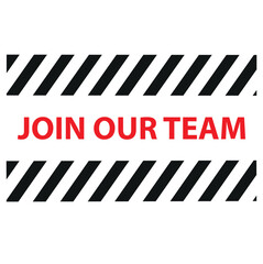 Obraz premium Join our team banner on speach bubble