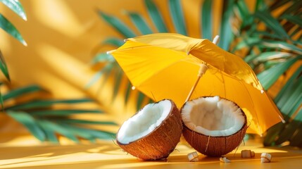 Coconut Paradise: Minimalistic Beachscape