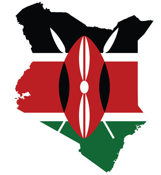 Outline of the map of Kenya with regions