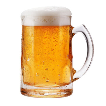 Copo de cerveja fundo transparente