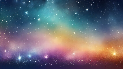Cosmic space background with stars and nebula. illustration.