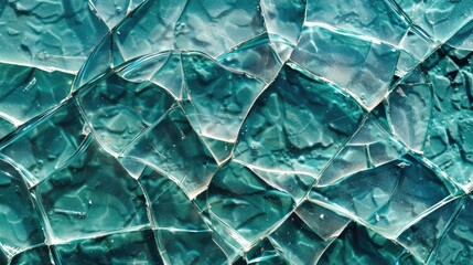 Close up of shattered glass surface, versatile for various concepts