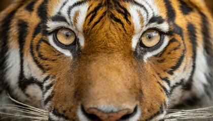 Close-up portrait of a tiger's face