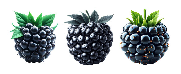 blackberry on transparent background
