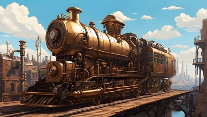 Naklejka premium vector and Beautiful train 