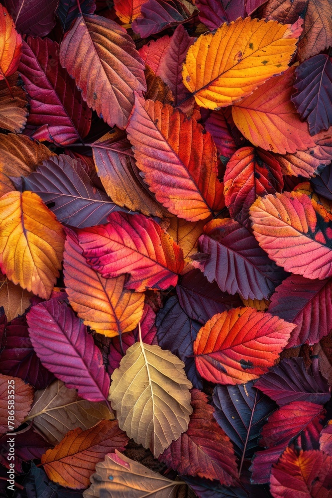Poster detailed view of a group of leaves. suitable for nature concepts