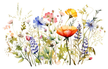 PNG Flower wildflower painting pattern