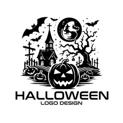 Halloween Vector Logo Design