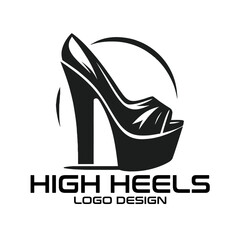 High Heels Vector Logo Design