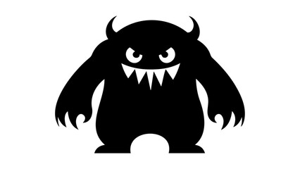 silhouette of monster in vector