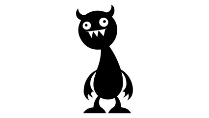 vector illustration of silly monster, silly monster shape