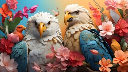 VECTOR Eagle ND COLORO FULL BIRDS