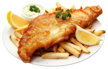 PNG Delicious battered fish plate seafood fries