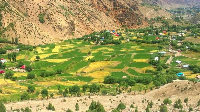 Amazing view of a fairytale caliber valley from a mountain in Astore