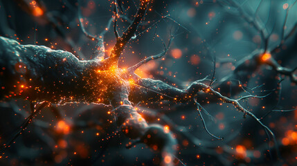 Neuron close-up nerve node neural network close,
Understanding Neuronal Activity in the Cerebral Cortex Related to Alzheimer39s Disease through Optogenetics - obrazy, fototapety, plakaty