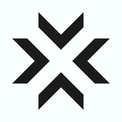 Four Inward Pointing Chevron Stripe Arrows