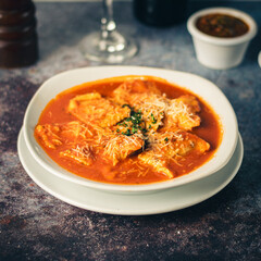 ravioli, close up, dish, food italian, cenit, eat, gourmet, pasta, tomato, dinner, 