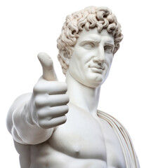 Obraz premium PNG Thumbs up sculpture statue portrait
