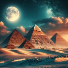pyramids - obrazy, fototapety, plakaty