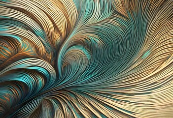 Abstract artistry, dynamic waves in a textured design capturing the essence of movement and energy, generated with AI. - obrazy, fototapety, plakaty