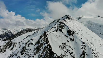 Snow Alp mountain range landscape - 786592113