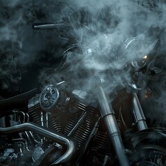 Engine On Fire: Motorbike Engine Emitting Smoke