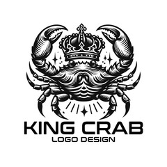King Crab Vector Logo Design