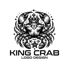 King Crab Vector Logo Design