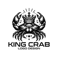 King Crab Vector Logo Design