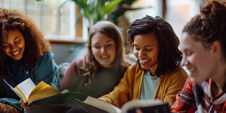 Group of Friends Studying The Bible Together