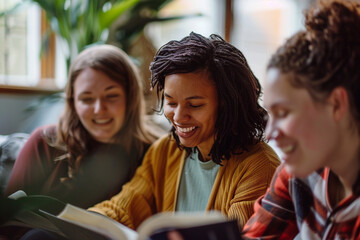 Group of Friends Studying The Bible Together
