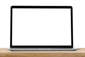 modern laptop computer  isolated on the desk