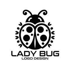 Lady Bug Vector Logo Design