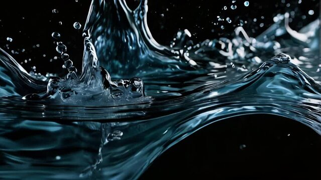 High-speed photography freezes a water splash in time. Generative AI Video. ProRes LT 59.94 FPS is available in 4K 16:9.