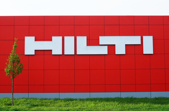 Bielefeld, Germany - 04. 13. 2024 Logo Hilti Werkzeug und Maschinen