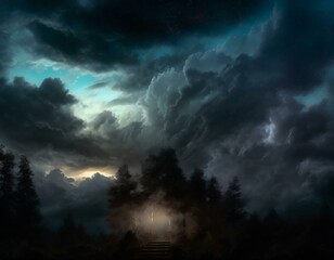 Naklejka premium storm clouds timelapse