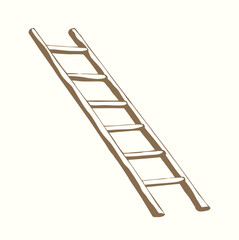 Ladder. Vector pen drawing icon