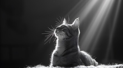 Explore the timeless elegance of a feline subject, its silhouette a study in grace and poise, rendered in breathtaking 8K resolution. Lose yourself in the richness of high-resolution photography.