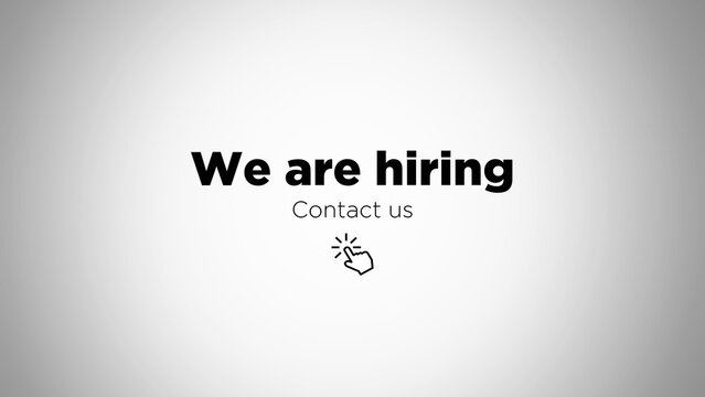 "we are hiring" on white background, job vacancy concept	