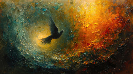 Pentecost, Holy Spirit, christian background, generative ai - 786606916