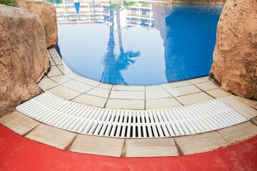 beautiful pool near the sea on nature background