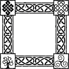 Small Square Celtic Frame - Knot, Spiral, Tree