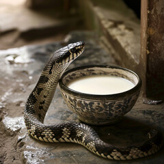 snake over the milk