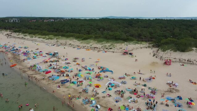 Baltic Sea Beach Rowy Plaza Morze Baltyckie Aerial View Poland