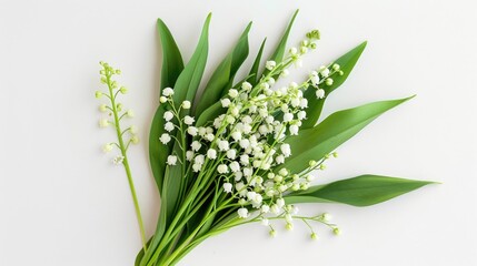 Fototapeta premium A bunch of white flowers on a white surface. Suitable for various design projects