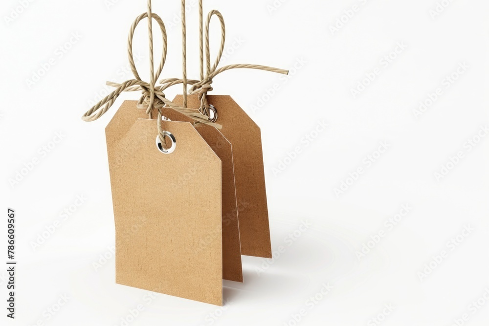 Aufkleber Two tags connected by a string, ideal for labeling and organization