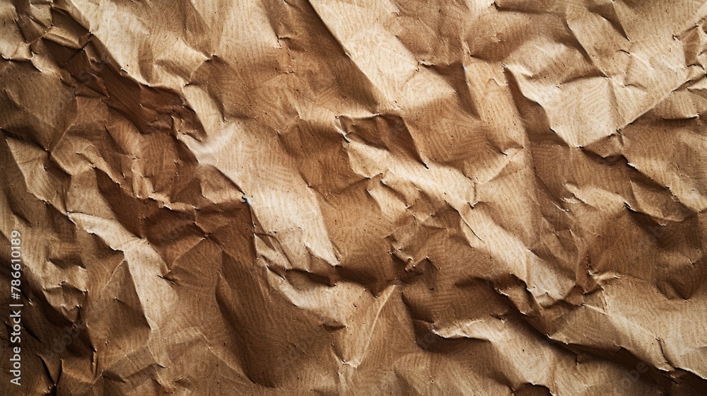 Poster close up of a piece of brown paper. can be used for backgrounds or textures