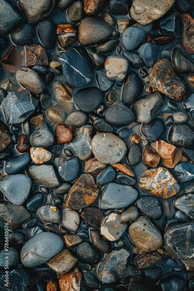 Poster A close-up view of a bunch of rocks. Suitable for geological concepts