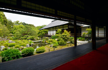 等持院　書院から庭園と方丈を望む　京都市北区